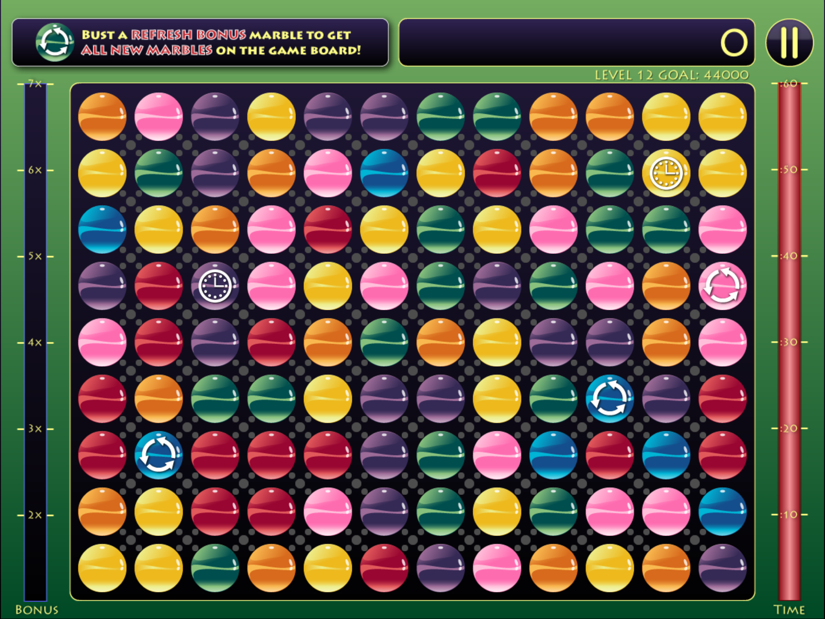 Classic game board filled with colorful marbles